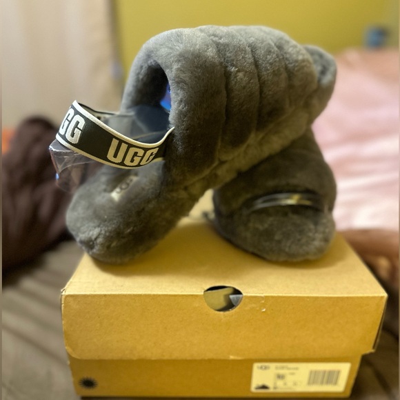 UGG Fluff Yeah Slipper - Grey/Gray - Picture 4 of 8